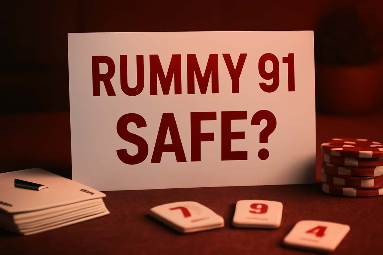 Informative scene highlighting the safety of Rummy 91.
