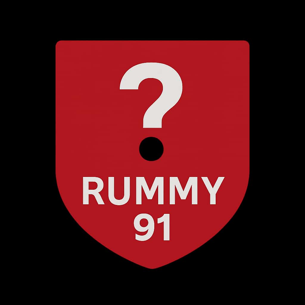 A badge indicating the safety of Rummy 91.