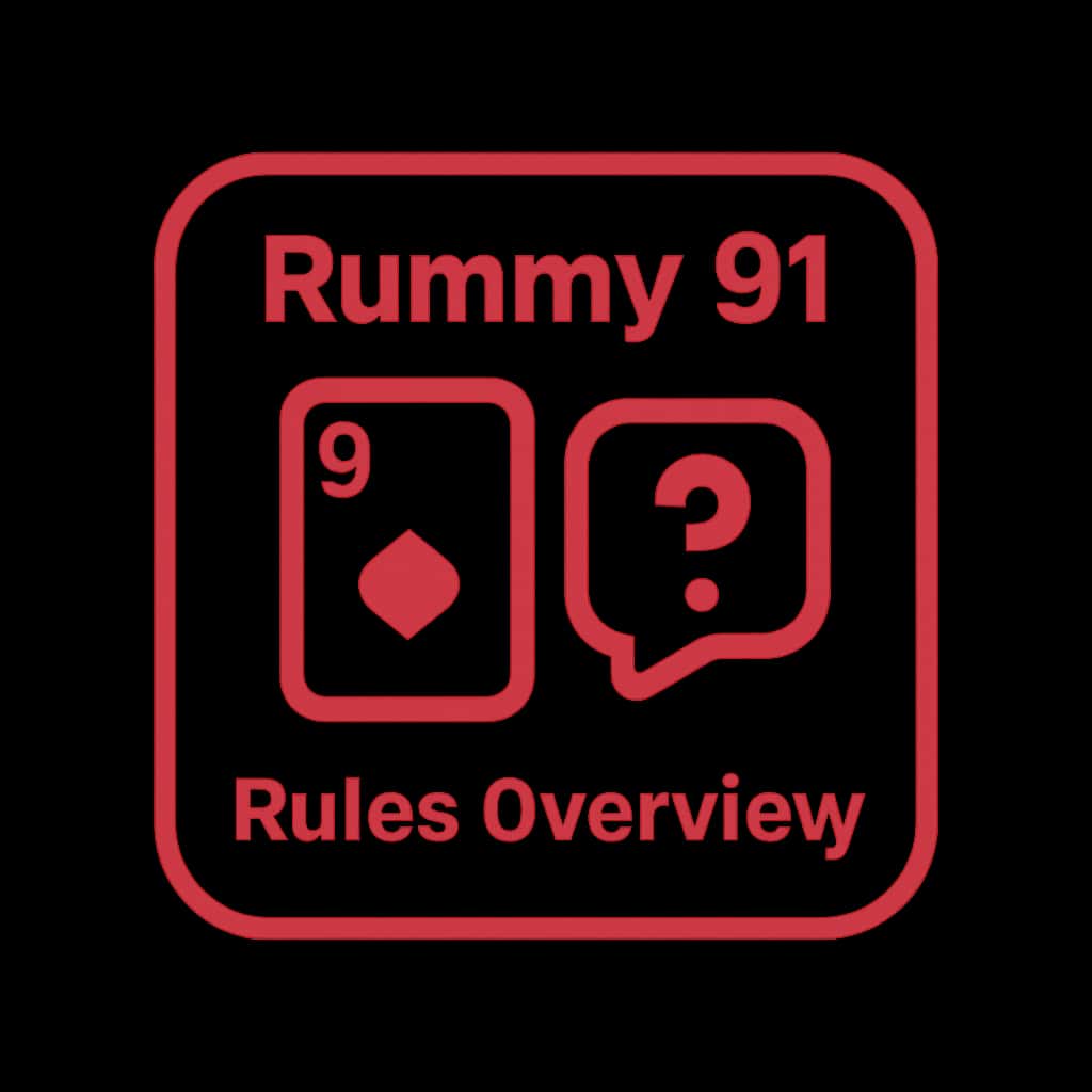 Icon representing the overview of Rummy 91 rules.