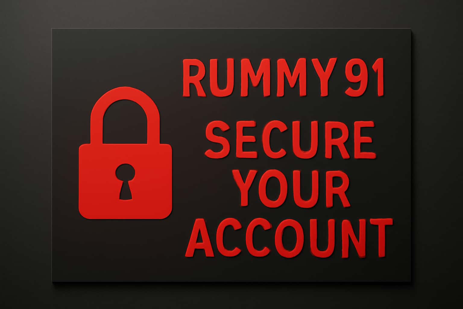 An informational scene focusing on securing an online account with Rummy 91.