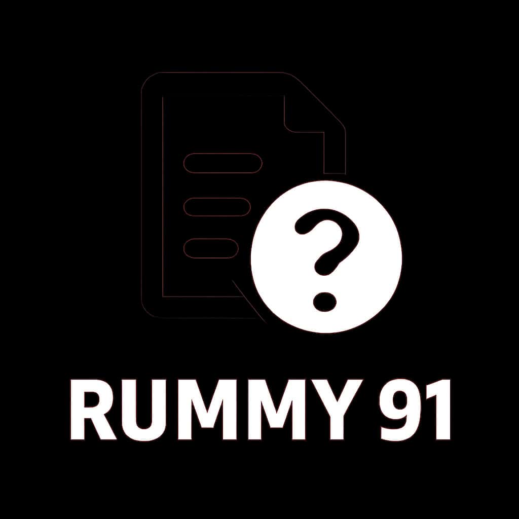 A badge symbolizing the Rummy 91 tournament rules.