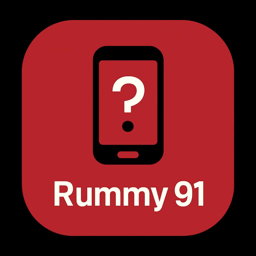 Badge design for Rummy 91 App guide.